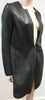JOSEPH Black Round Neck Long Sleeve Supersoft Leather Blazer Jacket FR36 UK8