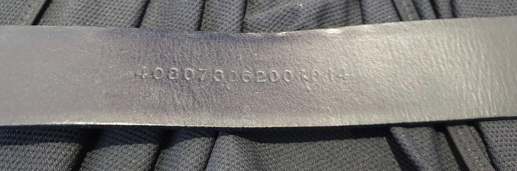 RALPH LAUREN Made In Italy Black Patent Leather Buckle Fastened Belt Sz:L