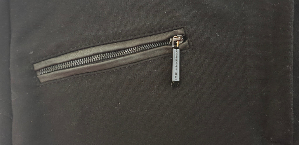 BARBARA BUI Black Skinny Slim Zipper Ankle Leggings Jeggings Pants 38 UK10