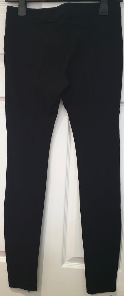 BARBARA BUI Black Skinny Slim Zipper Ankle Leggings Jeggings Pants 38 UK10