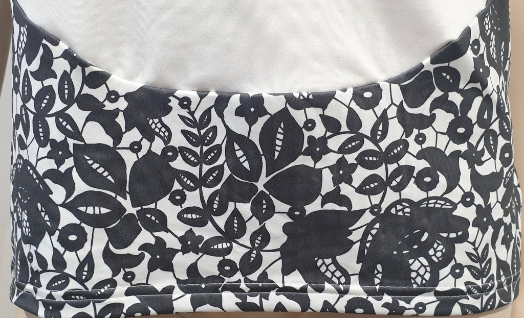 STELLA MCCARTNEY ADIDAS White & Grey Floral Activewear T-Shirt Tee Top M BNWT