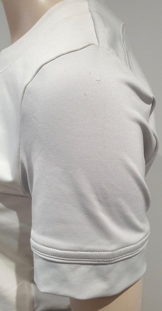 STELLA MCCARTNEY ADIDAS White & Grey Floral Activewear T-Shirt Tee Top M BNWT