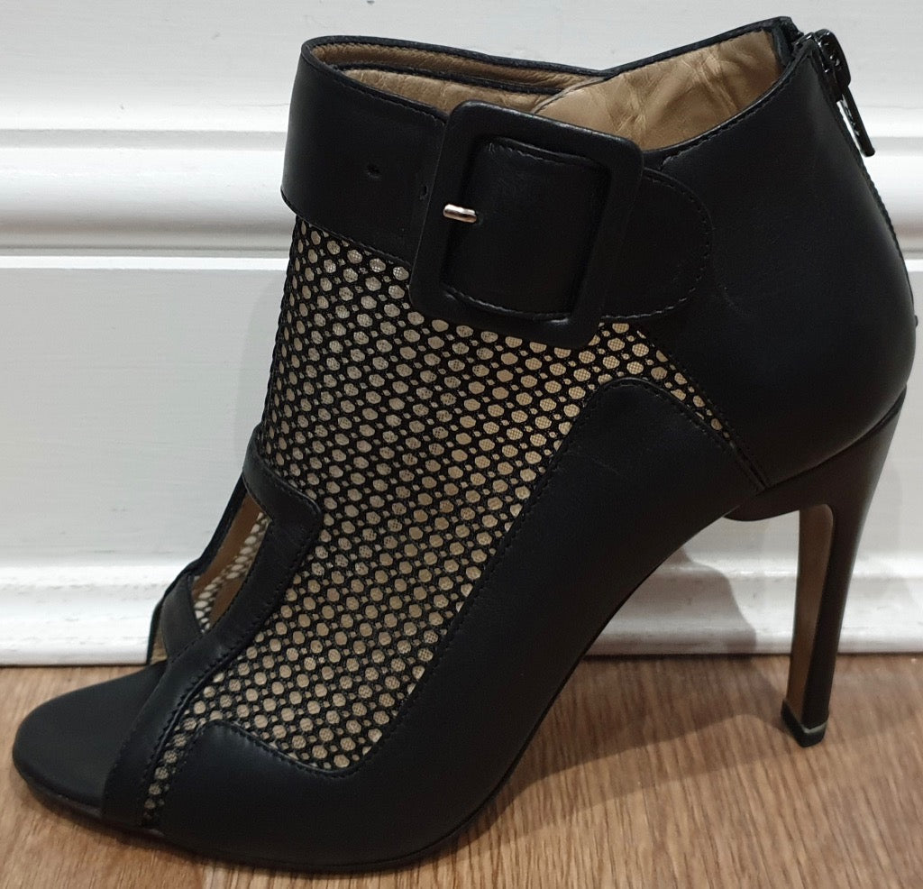 NICHOLAS KIRKWOOD Black Leather Mesh Cage Shoe Boots - Worn Once! EU36 UK3