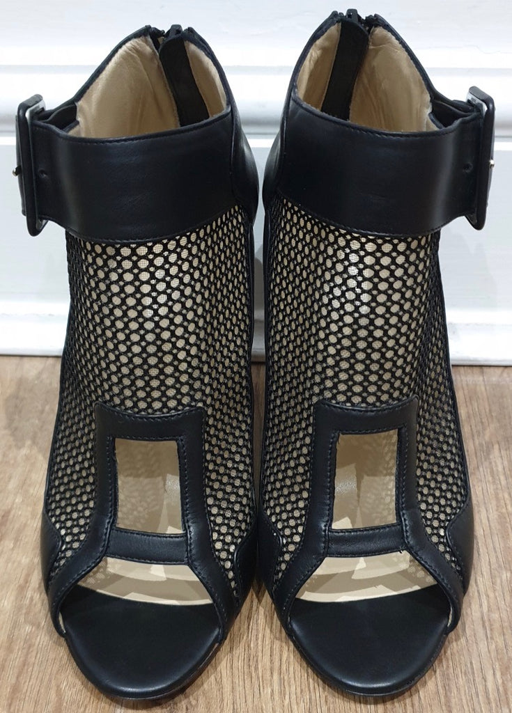 NICHOLAS KIRKWOOD Black Leather Mesh Cage Shoe Boots - Worn Once! EU36 UK3