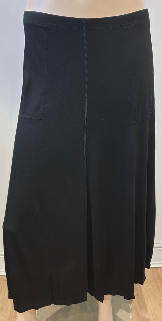 SONIA RYKIEL PARIS Women's Black Elasticated Waist Gently Flared Midi Skirt M