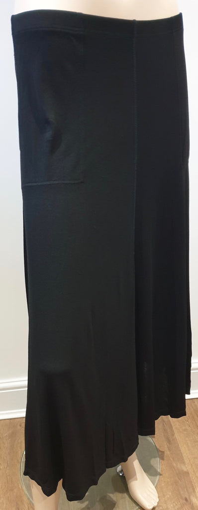 SONIA RYKIEL PARIS Women's Black Elasticated Waist Gently Flared Midi Skirt M