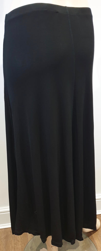 SONIA RYKIEL PARIS Women's Black Elasticated Waist Gently Flared Midi Skirt M