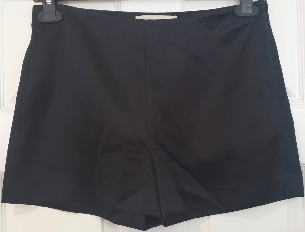 STELLA MCCARTNEY Women's Black Silk Blend Hot Pants Shorts IT40 UK10