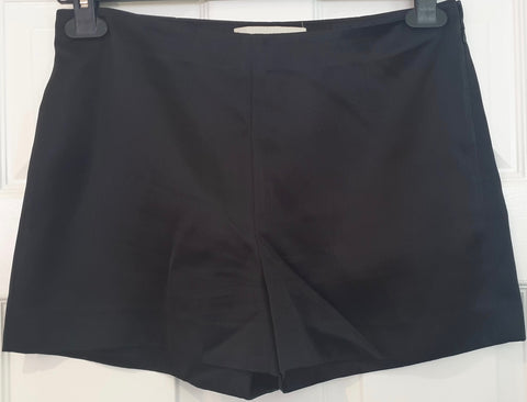STELLA MCCARTNEY Black Cotton Zipper Detail Front Shirt Blouse Top IT38 UK8