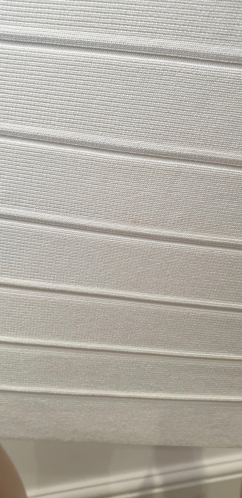 HERVE LEGER White V Neckline Sleeveless Open Back Bandage Bodycon Mini Dress M