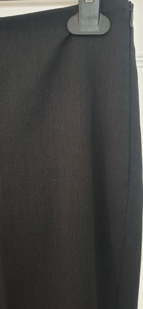 GUNEX Charcoal Grey Virgin Wool Blend Tapered Leg Formal Trousers Pants I46 UK14