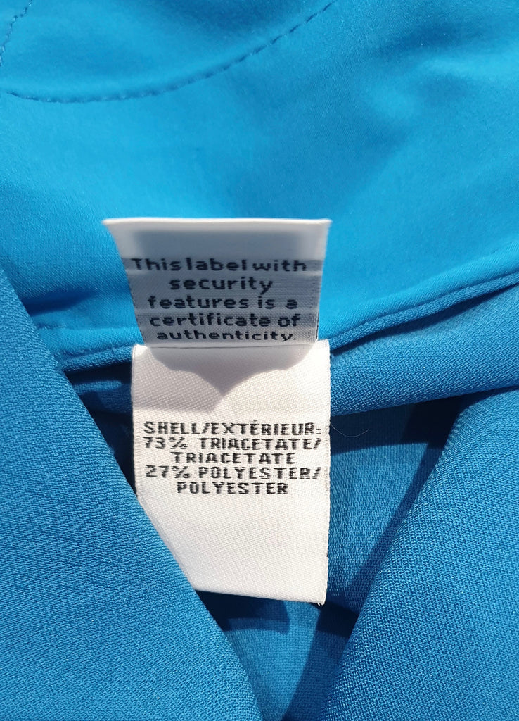 DIANE VON FURSTENBERG Royal Blue KORA V Neck Short Sleeve Tunic Smock Dress