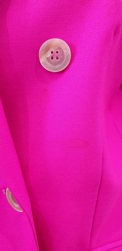 ISABEL MARANT Cerise Pink Wool Double Breasted Lined Blazer Jacket FR40 UK12