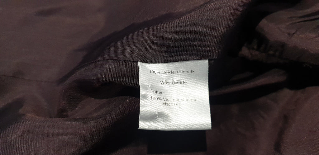 AKRIS Women's Damson Purple Silk Single Breasted Lined Blazer Jacket US10 UK14