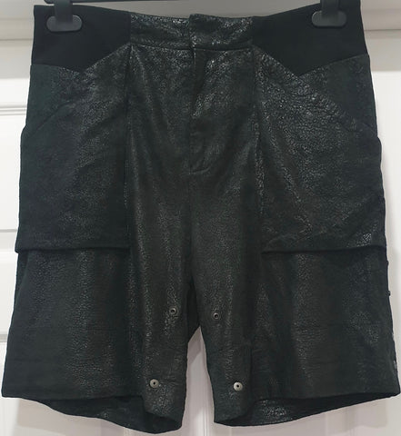 DIANE VON FURSTENBERG Women's Grey Black Tweed Leather Trim Mini Skirt US6 UK10