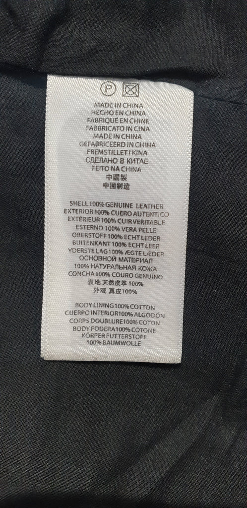 MICHAEL MICHAEL KORS Black Leather Collarless Gold Stud Zipper Biker Jacket XXS