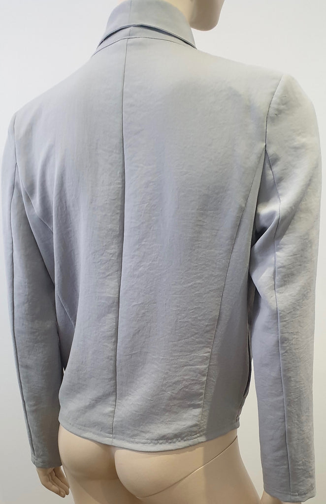 AMERICAN VINTAGE Pale Grey BEAUMONT Long Sleeve Asymmetrical Zipper Jacket S