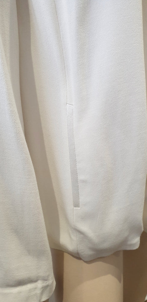 AMERICAN VINTAGE Pearl Cream HOLIESTER Open Front Satin Sheen Trim Jacket M