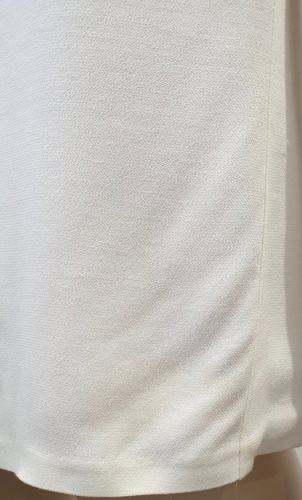 AMERICAN VINTAGE Pearl Cream HOLIESTER Open Front Satin Sheen Trim Jacket M