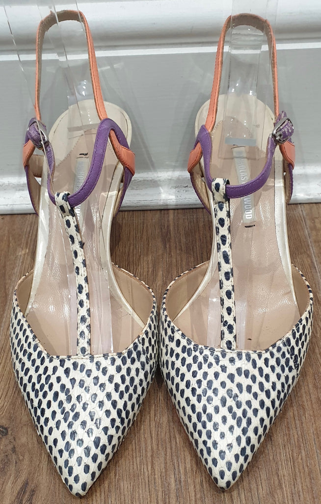 NICHOLAS KIRKWOOD Women's Multi-Colour T-Bar Stiletto Heel Sandals Shoes 36 UK3