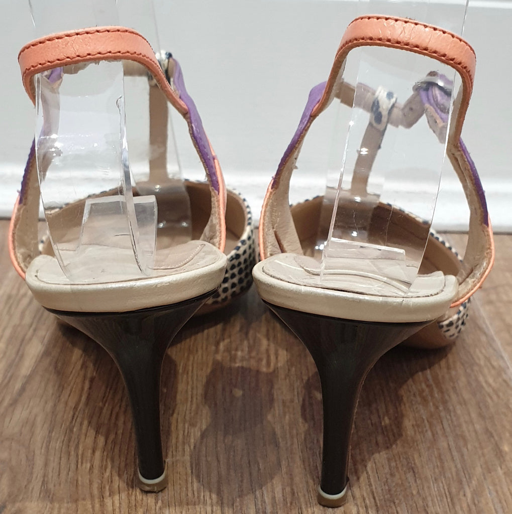 NICHOLAS KIRKWOOD Women's Multi-Colour T-Bar Stiletto Heel Sandals Shoes 36 UK3