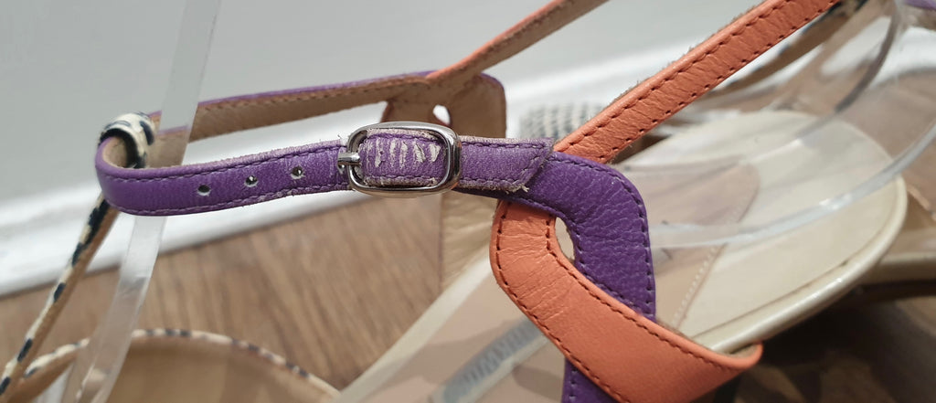 NICHOLAS KIRKWOOD Women's Multi-Colour T-Bar Stiletto Heel Sandals Shoes 36 UK3