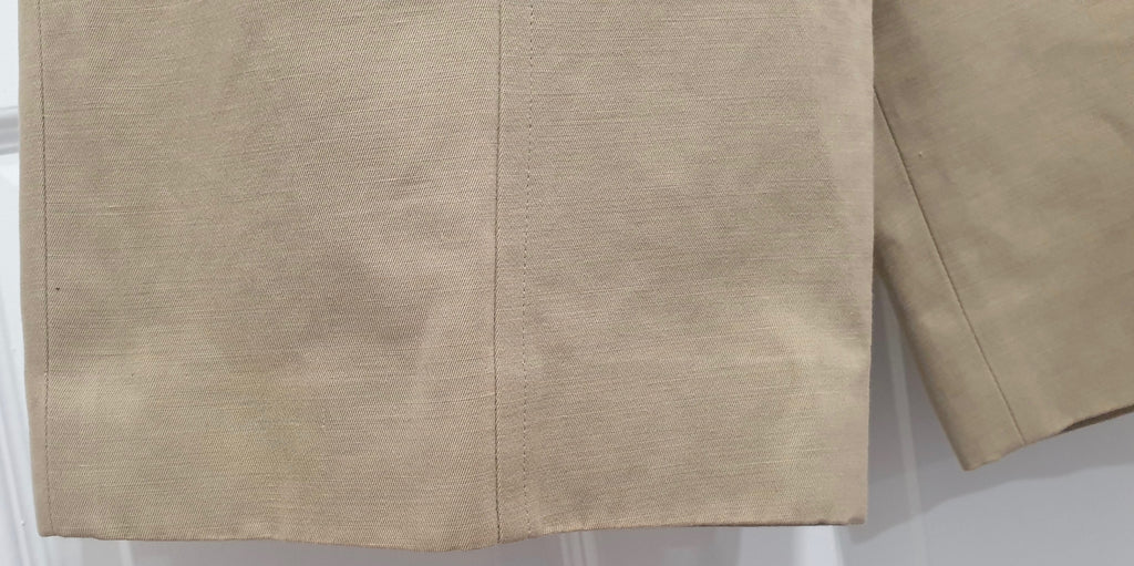 CHLOE Women's Beige Woven Waistband Casual Summer Shorts M/L