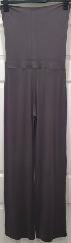 ASQUITH Pebble Grey Bamboo Stretch Jumpsuit Elastic Waist Trousers / Skirt S