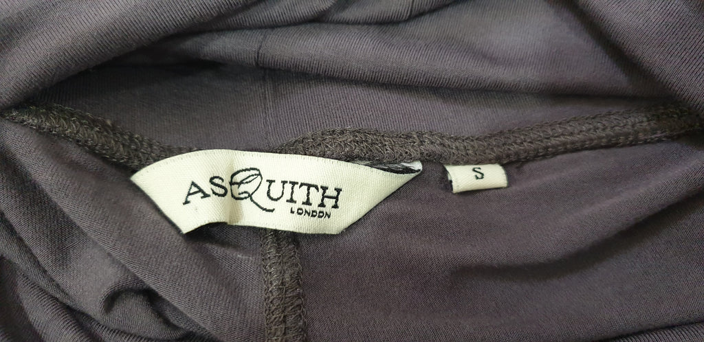 ASQUITH Pebble Grey Bamboo Stretch Jumpsuit Elastic Waist Trousers / Skirt S