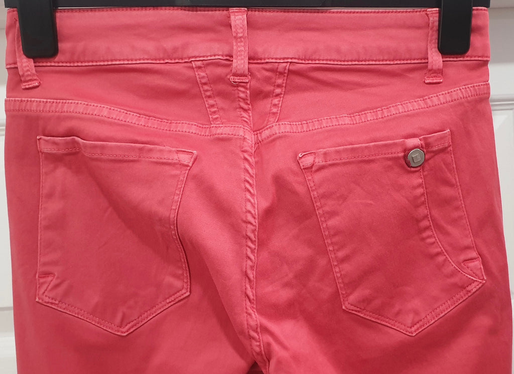 MARITHE & FRANCOIS GIRBAUD Red Cotton Stretch Casual Skinny Fit Trousers Pants