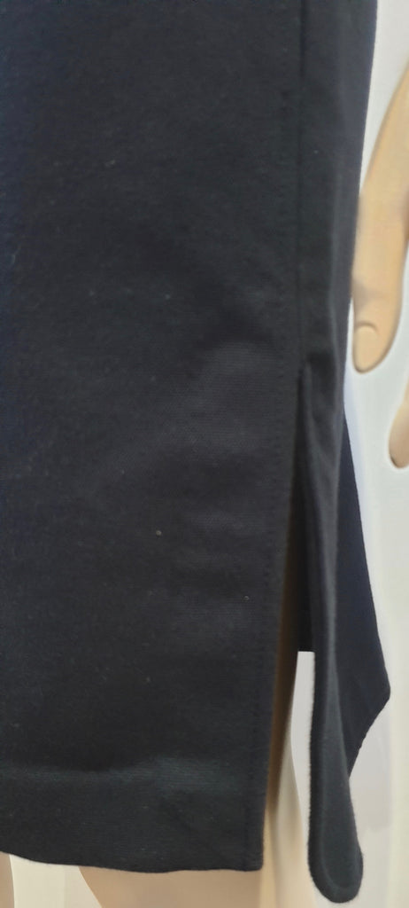 3.1 PHILLIP LIM Midnight Navy Blue Black Cotton Wool Sleeveless Mini Tunic Dress