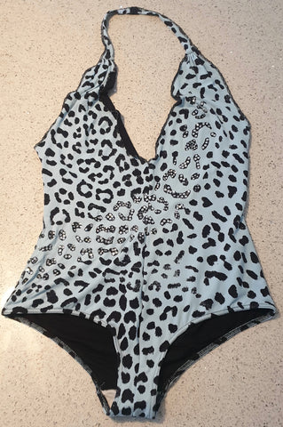 AGENT PROVOCATEUR Black Polka Dot Strapless Two Piece Swimwear Bikini Brief Set