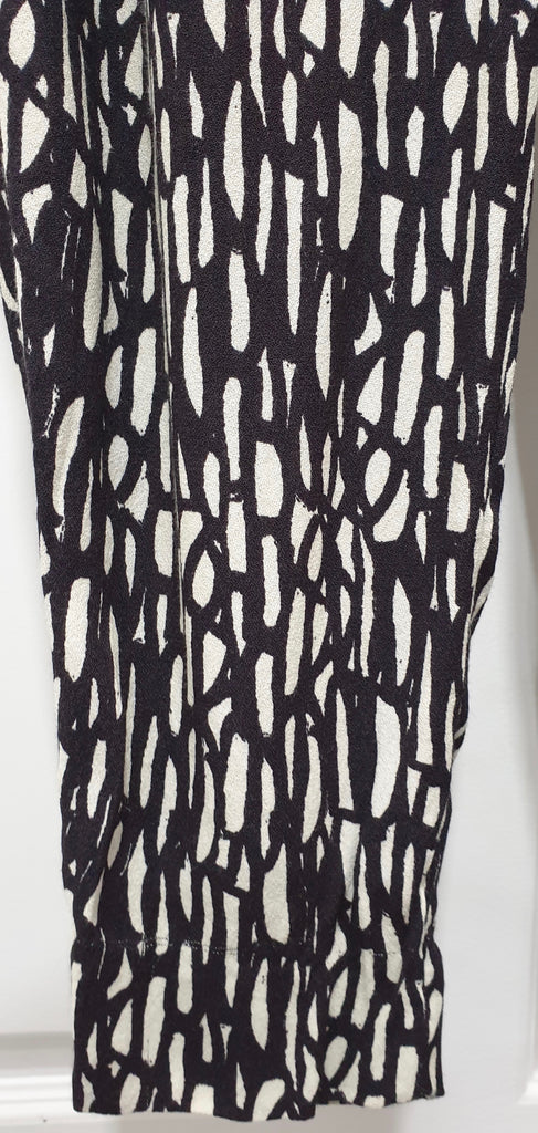 BY MALENE BIRGER Black & White Geometric Print Capri Crop Tapered Trousers Pants