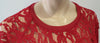 PINKO COCA COLA Collaboration Round Neck Crystal Long Sleeve Lace Blouse Top L