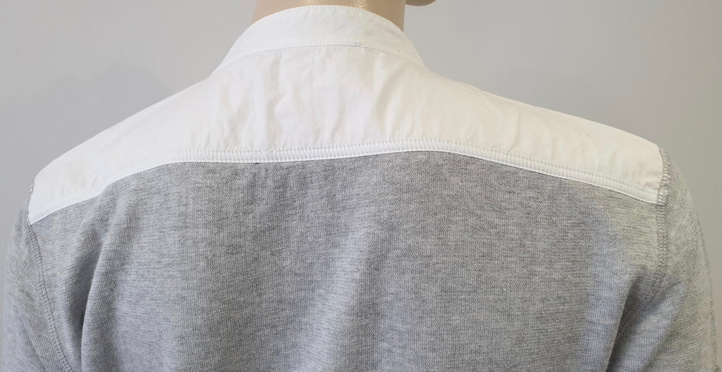 STELLA MCCARTNEY White & Grey Cotton Short Sleeve Casual Jersey Dress 42 UK12