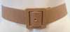 MARNI Made In Italy Designer Women's Camel Tan Leather Buckle Detail Belt M