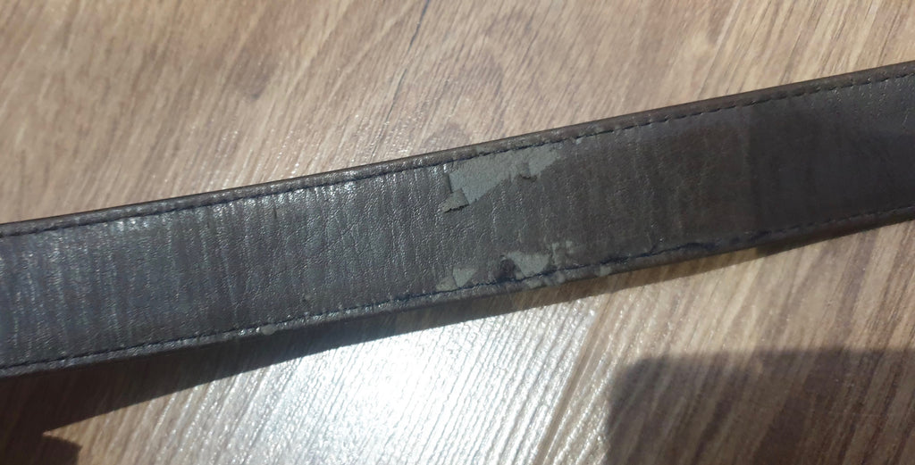 GENUINE CROCODILE SKIN Vintage Women's Black Slide Through Buckle Fastened Belt