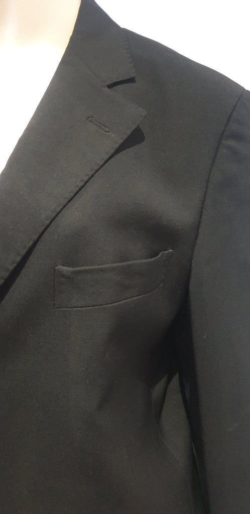 MOSCHINO Menswear Black Virgin Wool Single Breasted Lined Blazer Jacket Sz:50