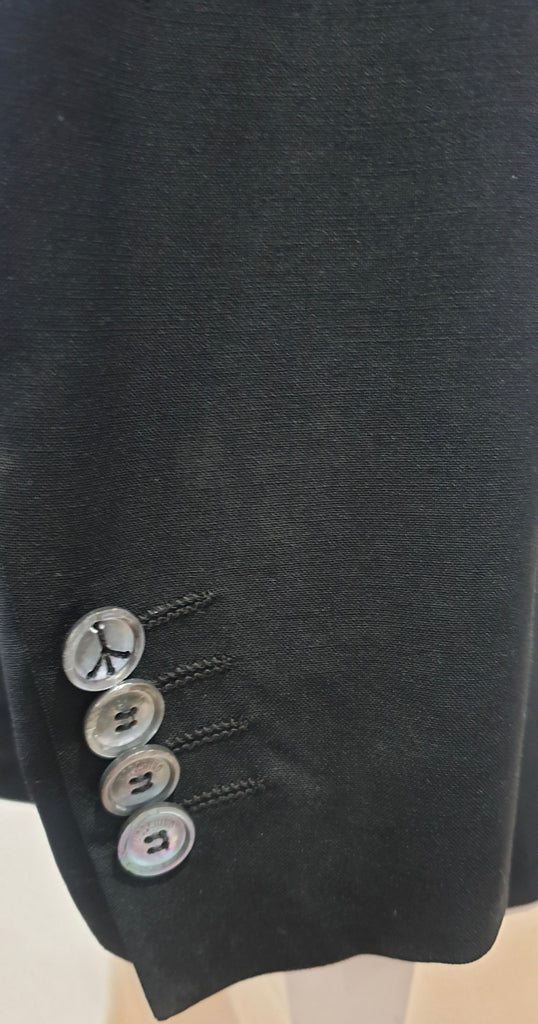 MOSCHINO Menswear Black Virgin Wool Single Breasted Lined Blazer Jacket Sz:50