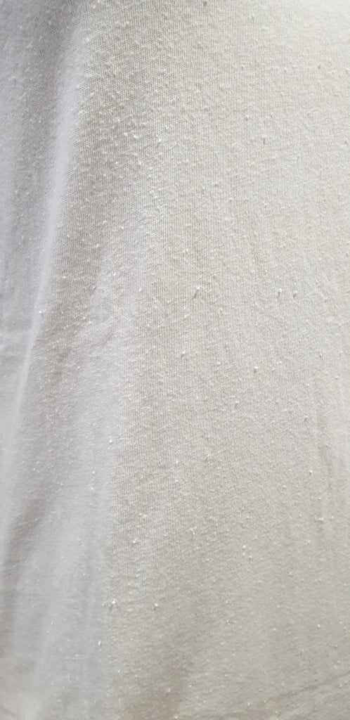 IRO Cream Textured Cotton KIA Perforated Rear Sleeveless Tank Vest T-Shirt Tee T