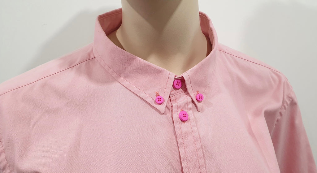 MARC BY MARC JACOBS Menswear Pink Cotton Shrunken Fit Short Sleeve Shirt XL