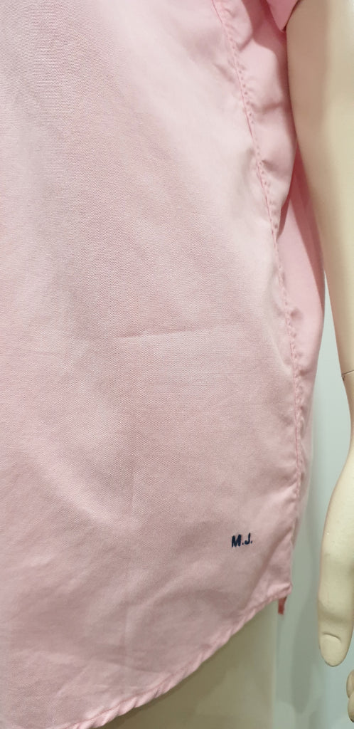 MARC BY MARC JACOBS Menswear Pink Cotton Shrunken Fit Short Sleeve Shirt XL