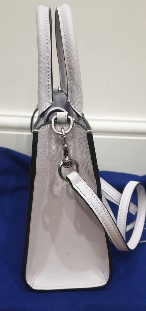 REBECCA MINKOFF White Leather Hand Held & Detachable Shoulder Strap Tote Bag