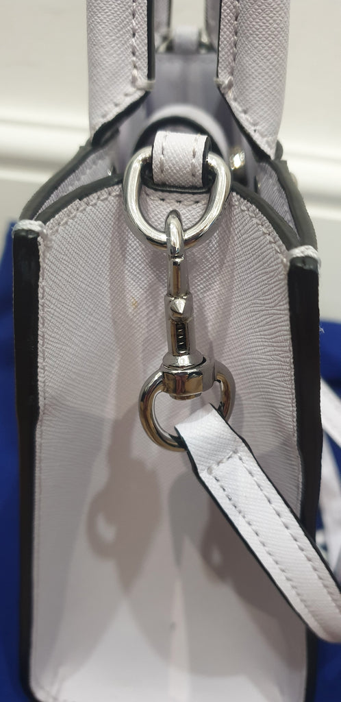 REBECCA MINKOFF White Leather Hand Held & Detachable Shoulder Strap Tote Bag