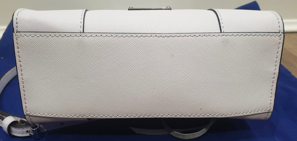 REBECCA MINKOFF White Leather Hand Held & Detachable Shoulder Strap Tote Bag