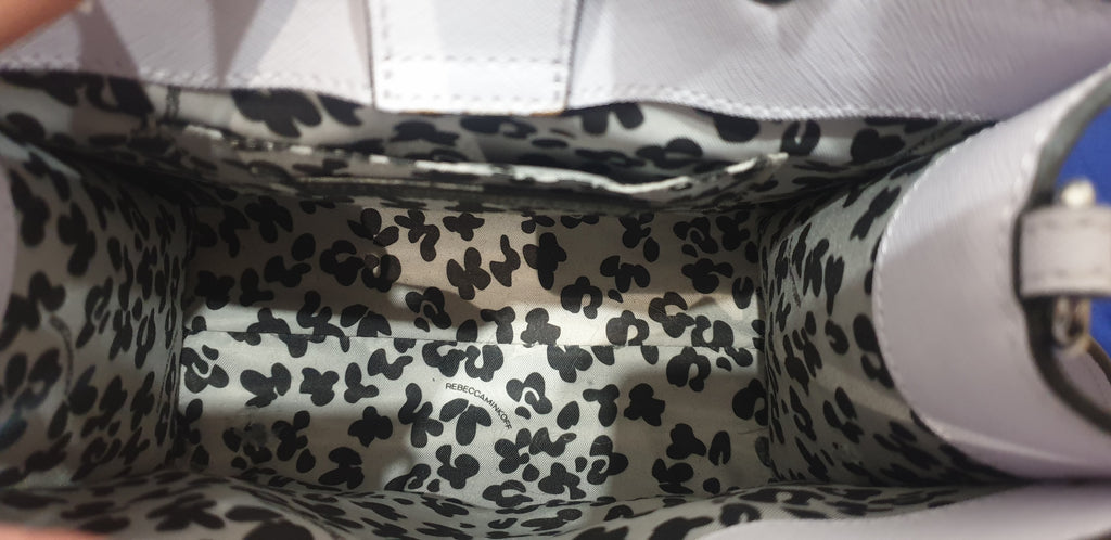 REBECCA MINKOFF White Leather Hand Held & Detachable Shoulder Strap Tote Bag