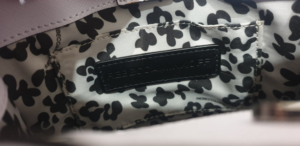 REBECCA MINKOFF White Leather Hand Held & Detachable Shoulder Strap Tote Bag