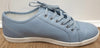 DOLCE & GABBANA Women's Powder Blue Leather Branded Sneakers Trainers UK6