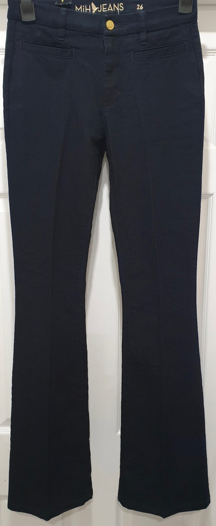 MIH THE MARRAKESH JEAN Blue Cotton Blend Mid Rise Kick Flare Denim Jeans 26