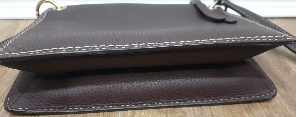 KATE SPADE Brown Textured Leather Small Shoulder Strap Crossbody Bag - NEW!